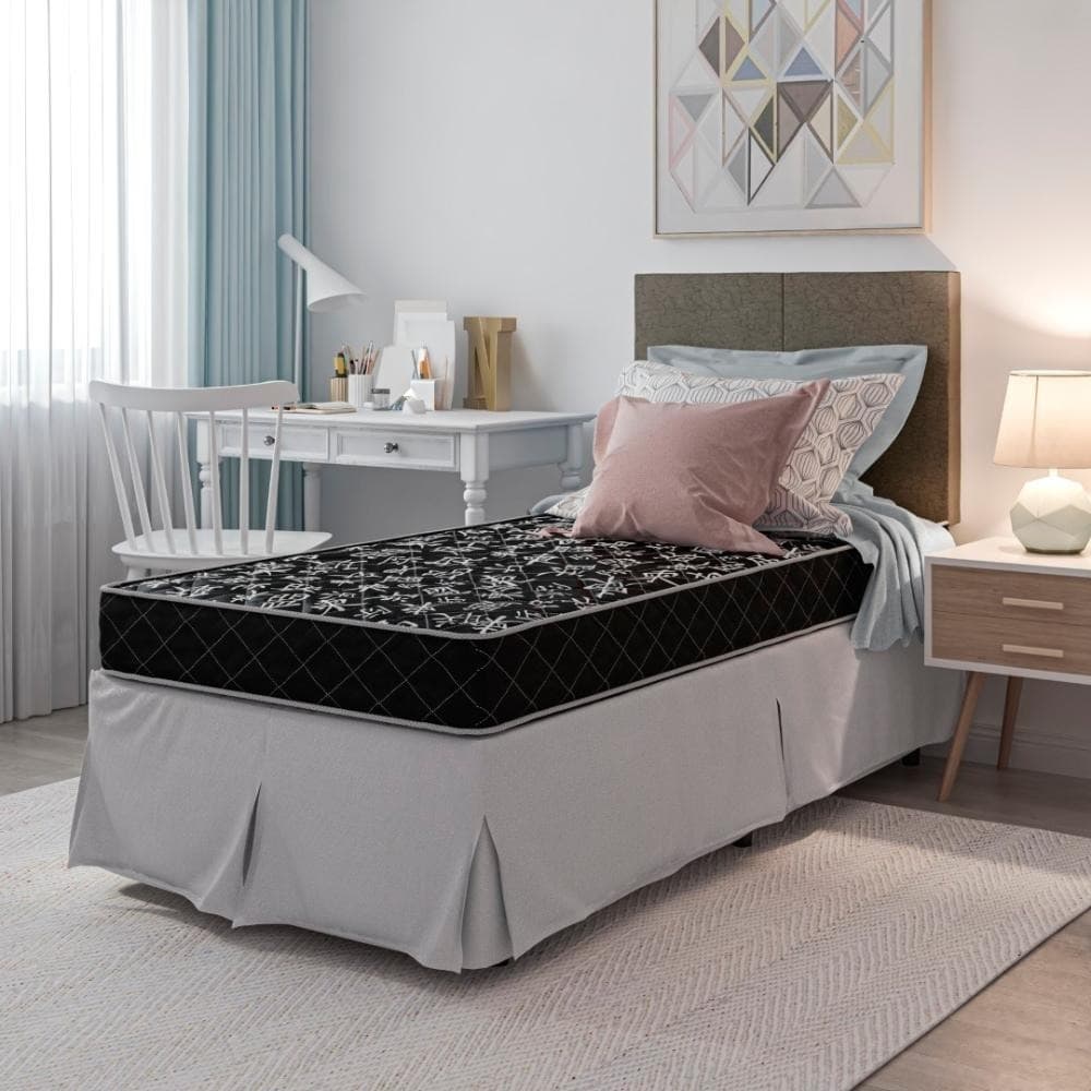 Colchão Solteiro Espuma D20 12cm Antiácaro Antialérgico Conforto 188x88 Firme Macio