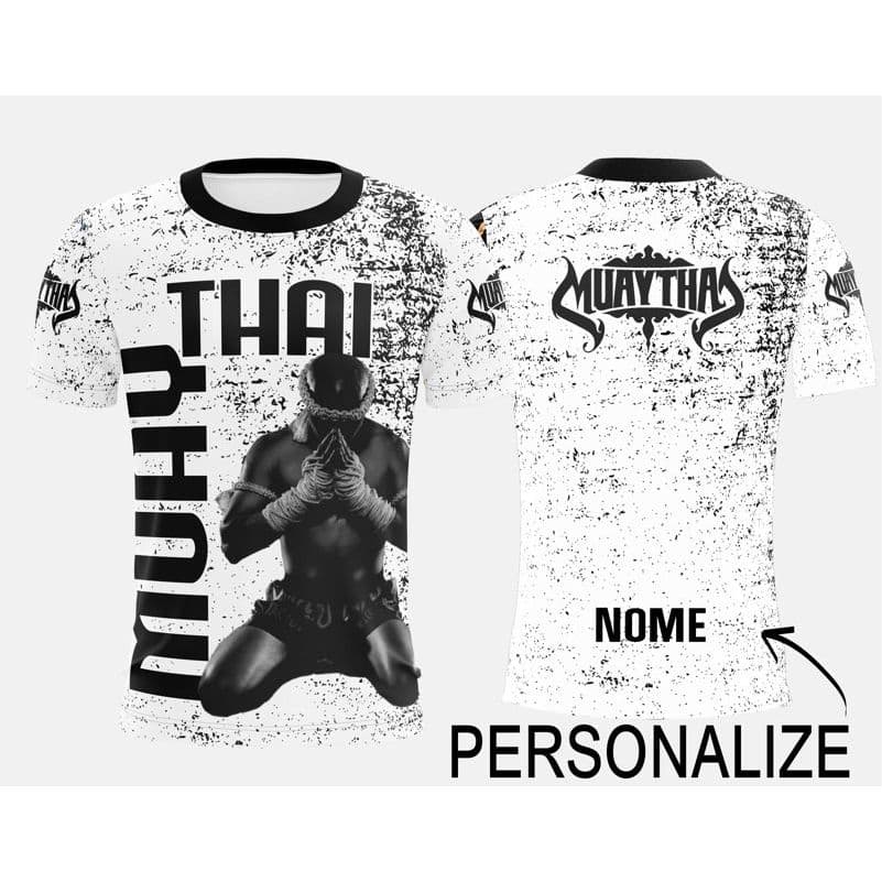 Camisa muay thai personalizada com nome camiseta dry fit