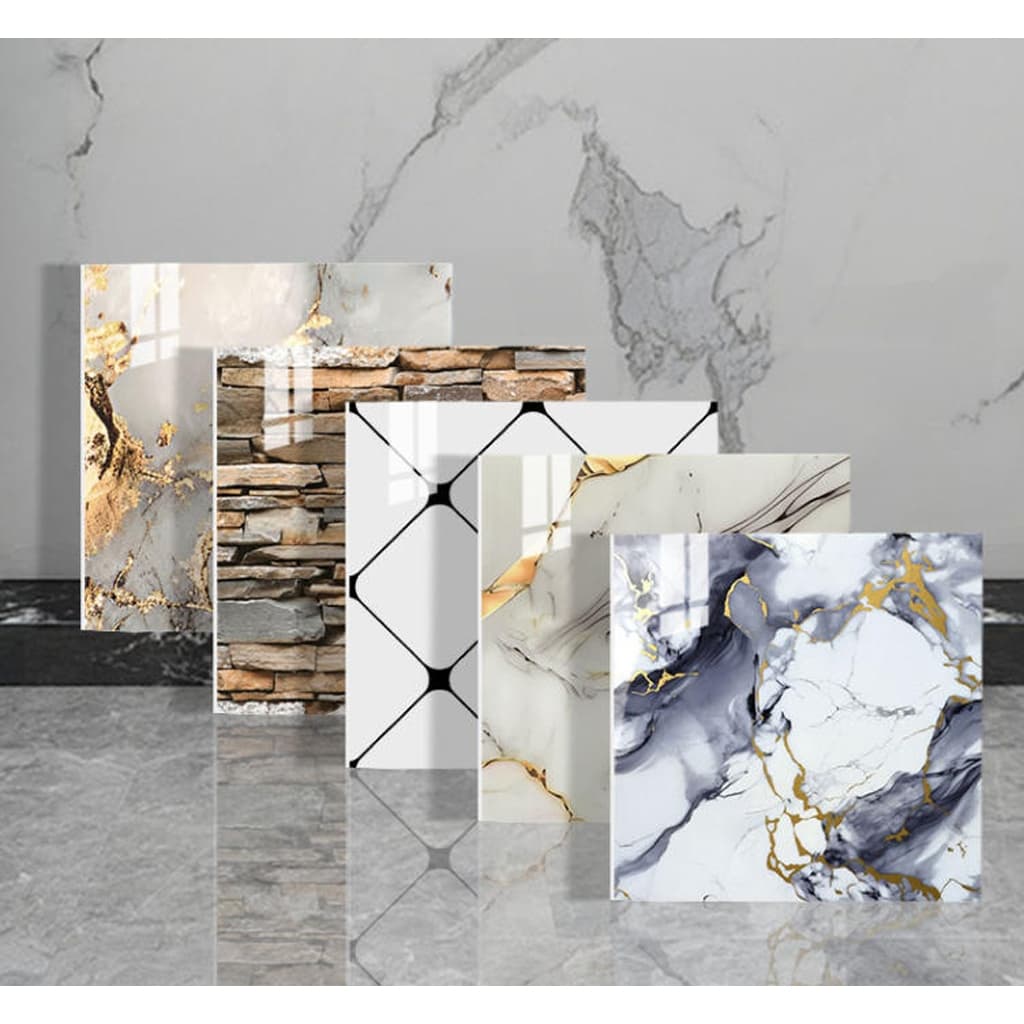 10 kit Adesivos de parede autoadesivos 60x60 Placas Adesivas Banheiro Cozinha Lavabo Quarto