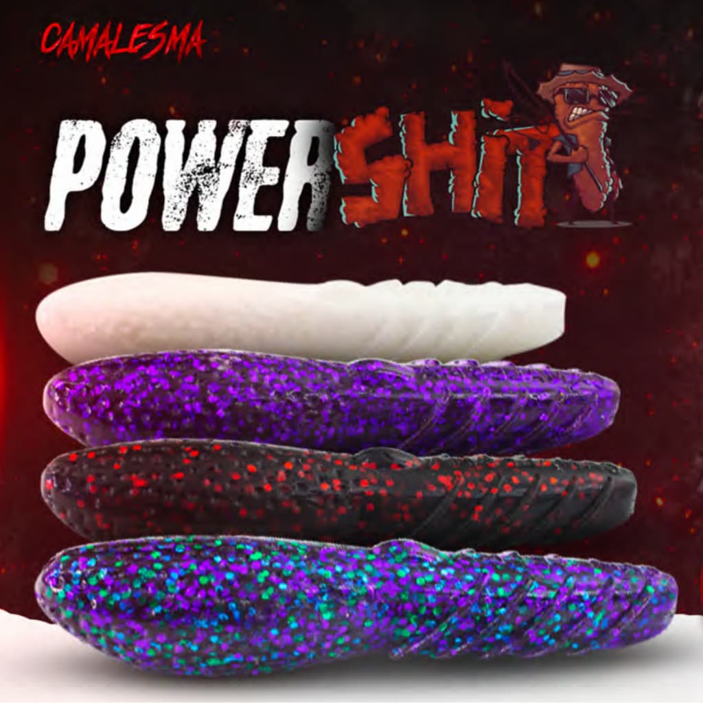Power Shit Camalesma (3un) Isca Soft Artificial Criatura Lesma Tucunaré Traíra Traírão Black Bass