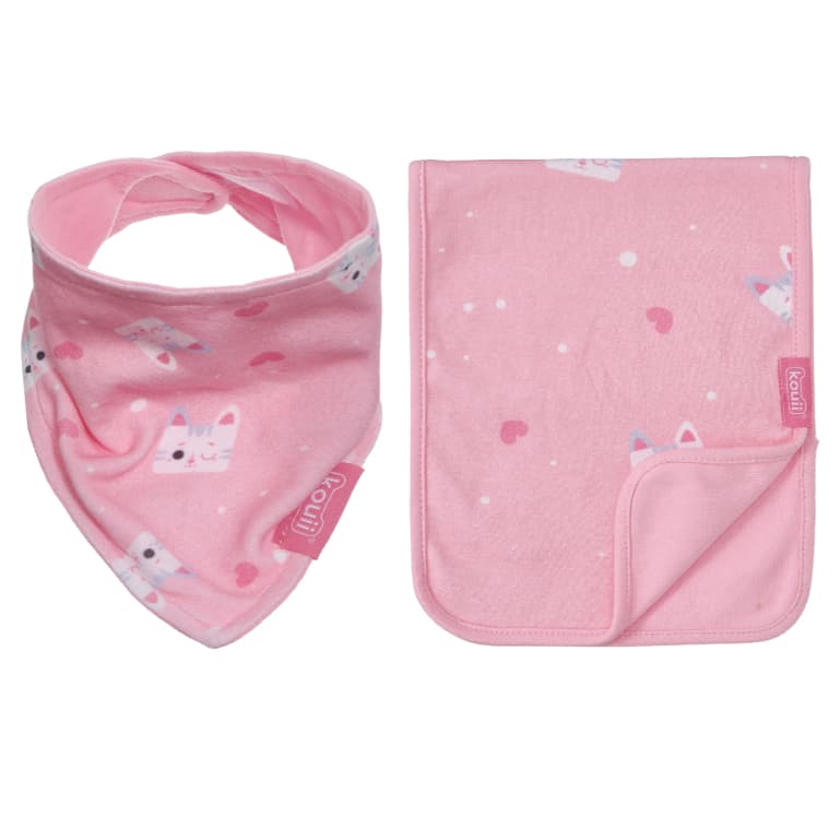 Kit Babador Bandana e Pano de Ombro Kouii Filhotis Mia