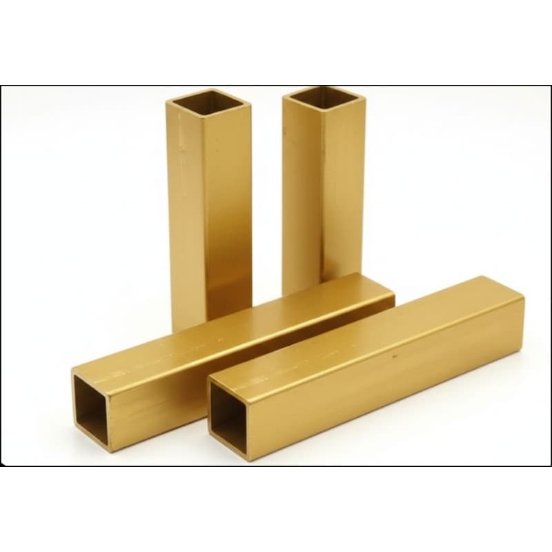 Kit Com 4 Ponteiras Quadrada para Cadarço de Tênis Sneaker Chuteira Dourado 4mm X 20mm