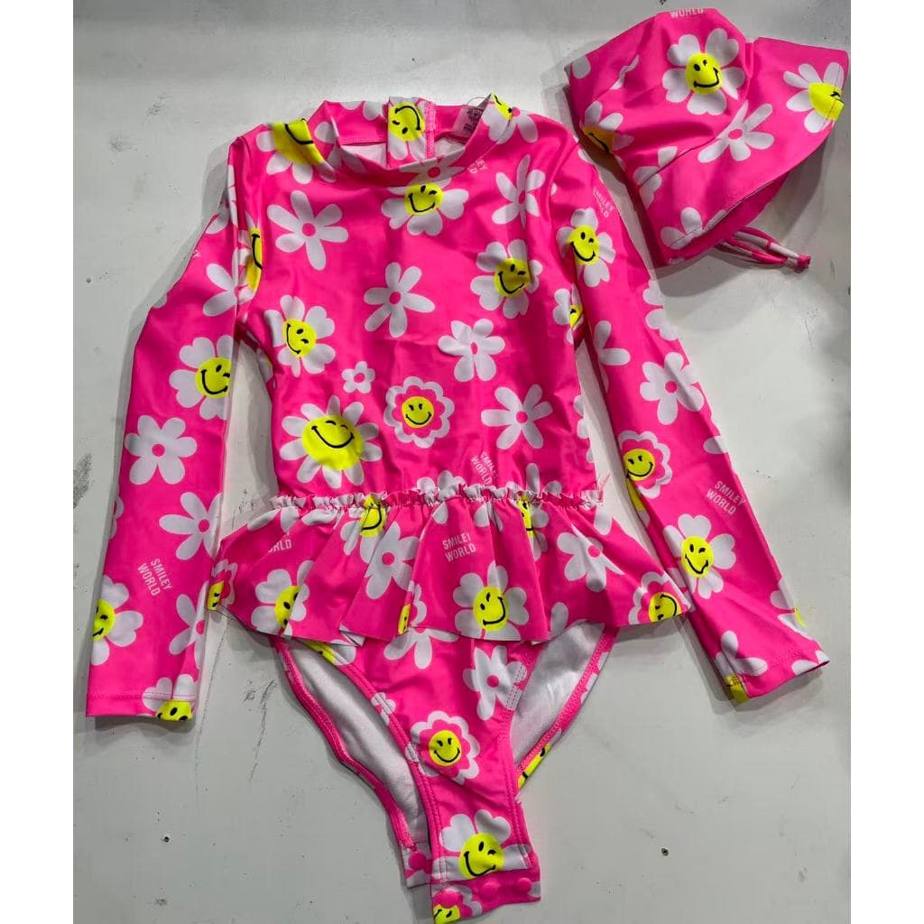Maiô Infantil Meninas Manga Longa Bebe Com Proteção Uv 50 +1531