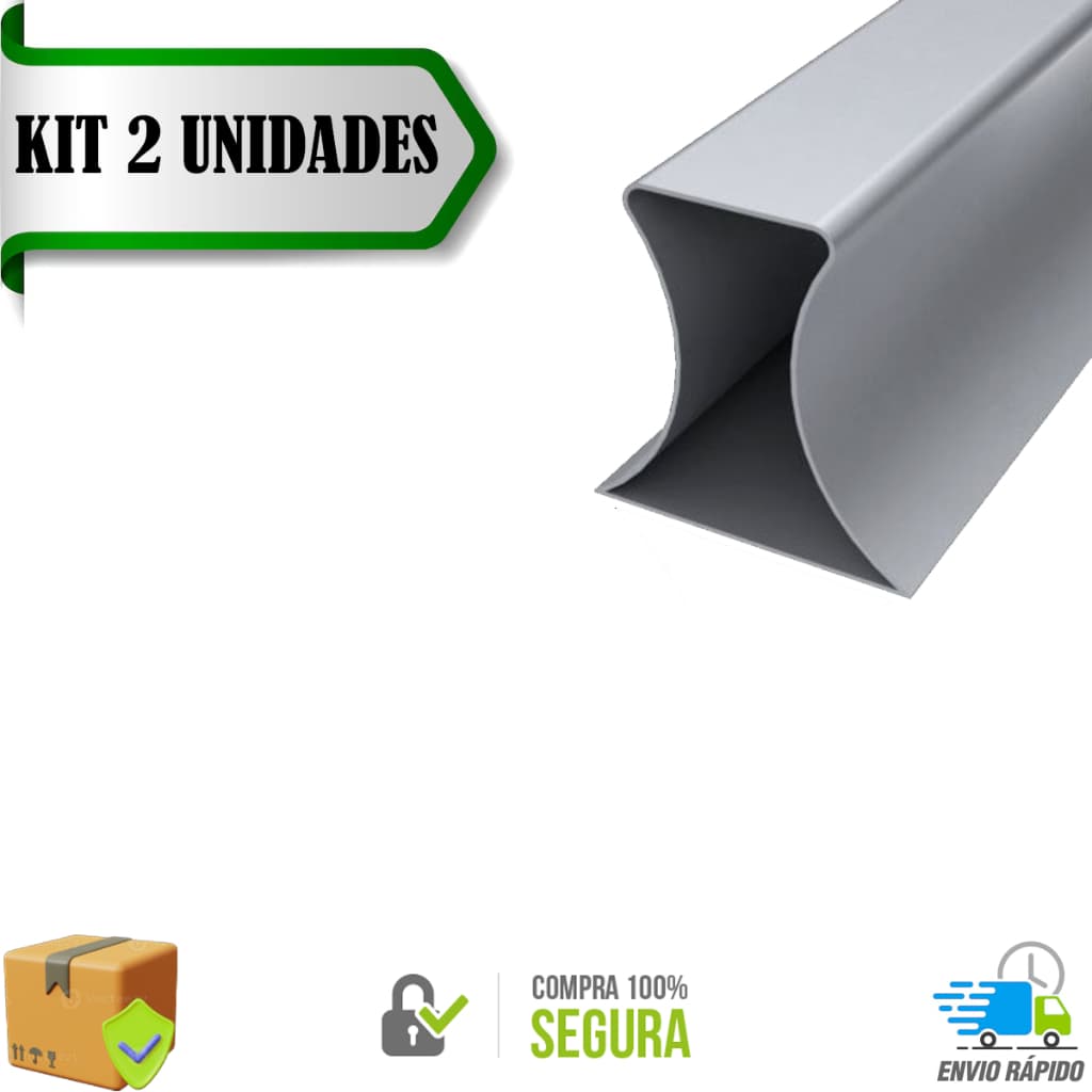 Kit 2 Unidades Réguas Alumínio Para Pedreiro Nivelamento Parede Piso Casa 1 Metro Cada