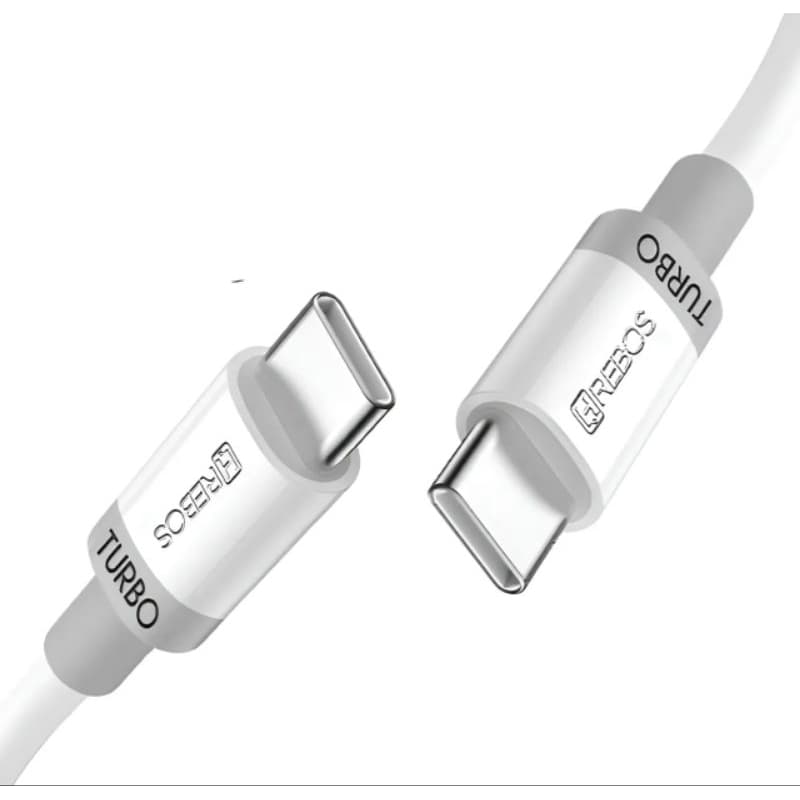Cabo Turbo First White Tipo C - 100W 2 Metro Hrebos CB-353C