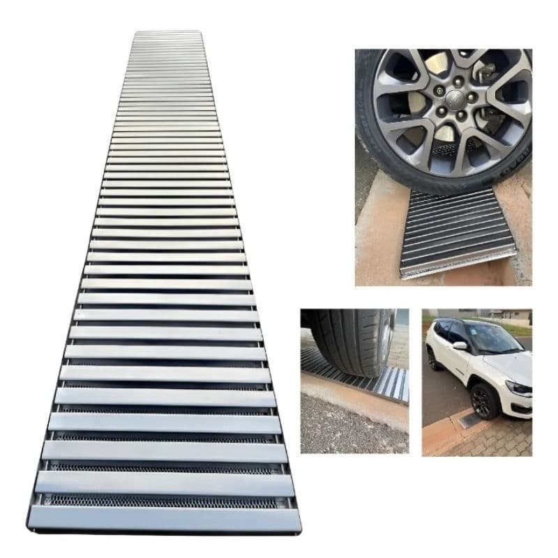 Ralo Grelha 10x100cm Inox Piscina Veículos C/ Tela Anti Insetos