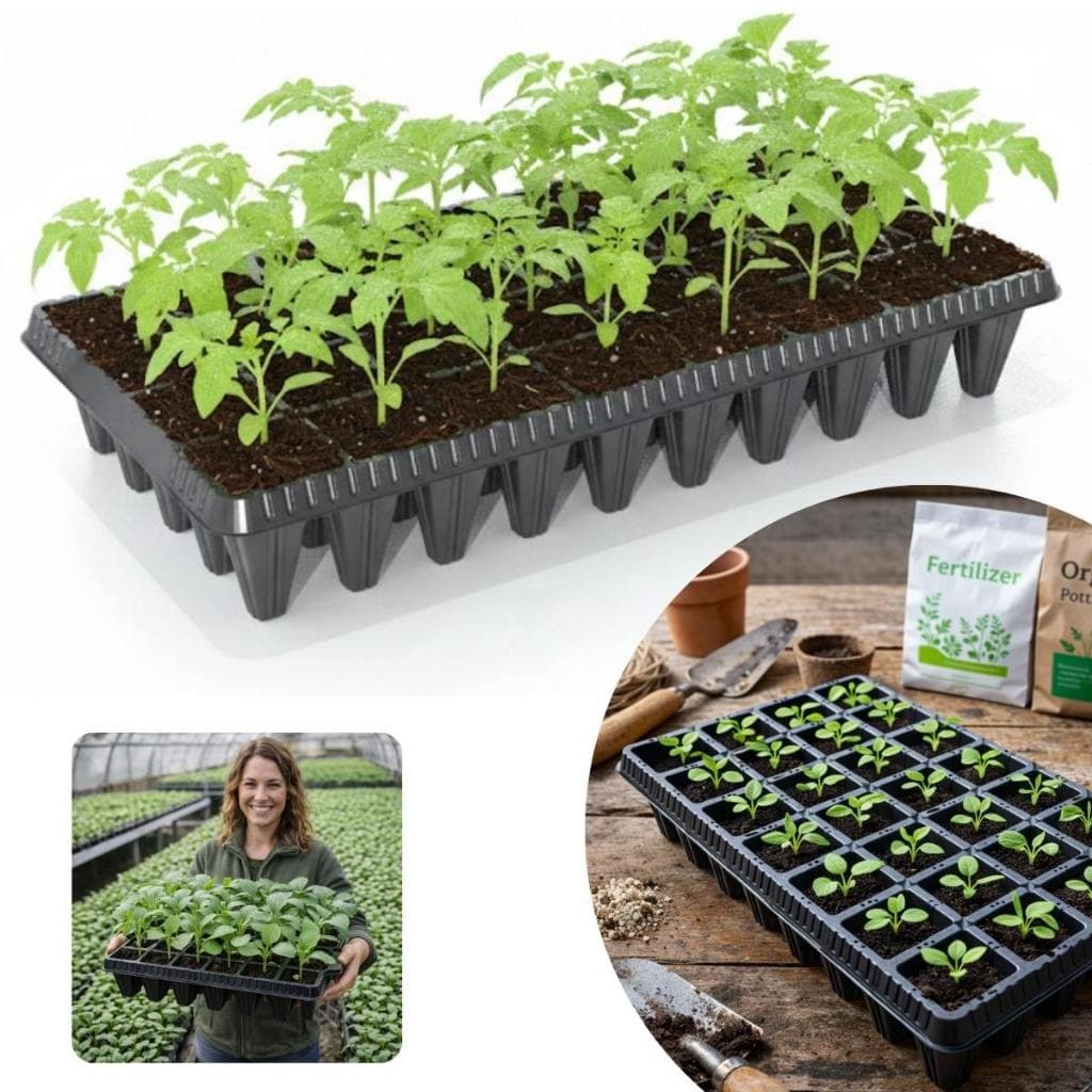 Bandeja Plantio 50 Células Orquídeas Hortaliças Mudas Plantas Sementeira 5un