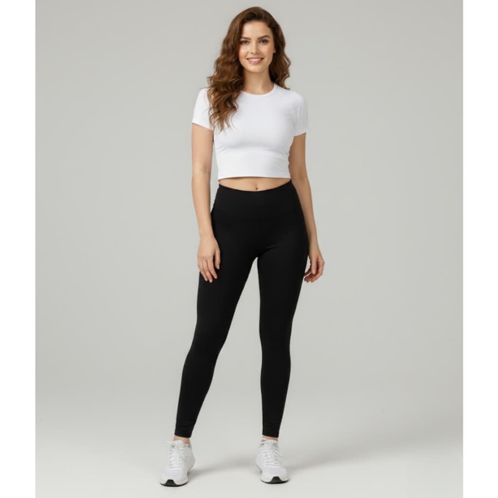 Calça Legging Cotton Feminina Malwee Original Academia Conforto Sem Transparência