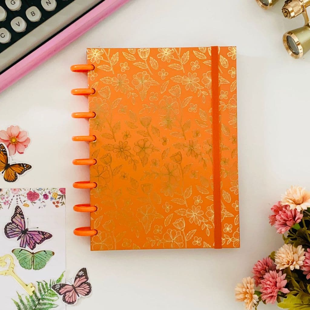 Caderno de Disco A5 Buendía Coleção Florologia – Cosmos - Caderno Inteligente/ Caderno de folhas reposicionáveis