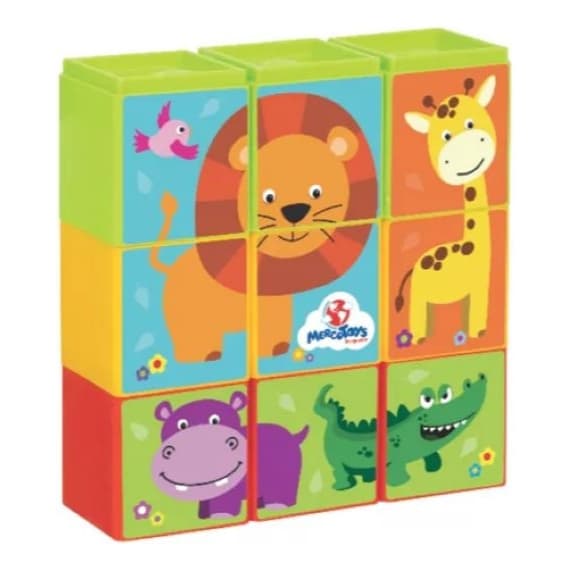 Cubinhos Educativos 5 em 1 – Brinquedo Didático Colorido