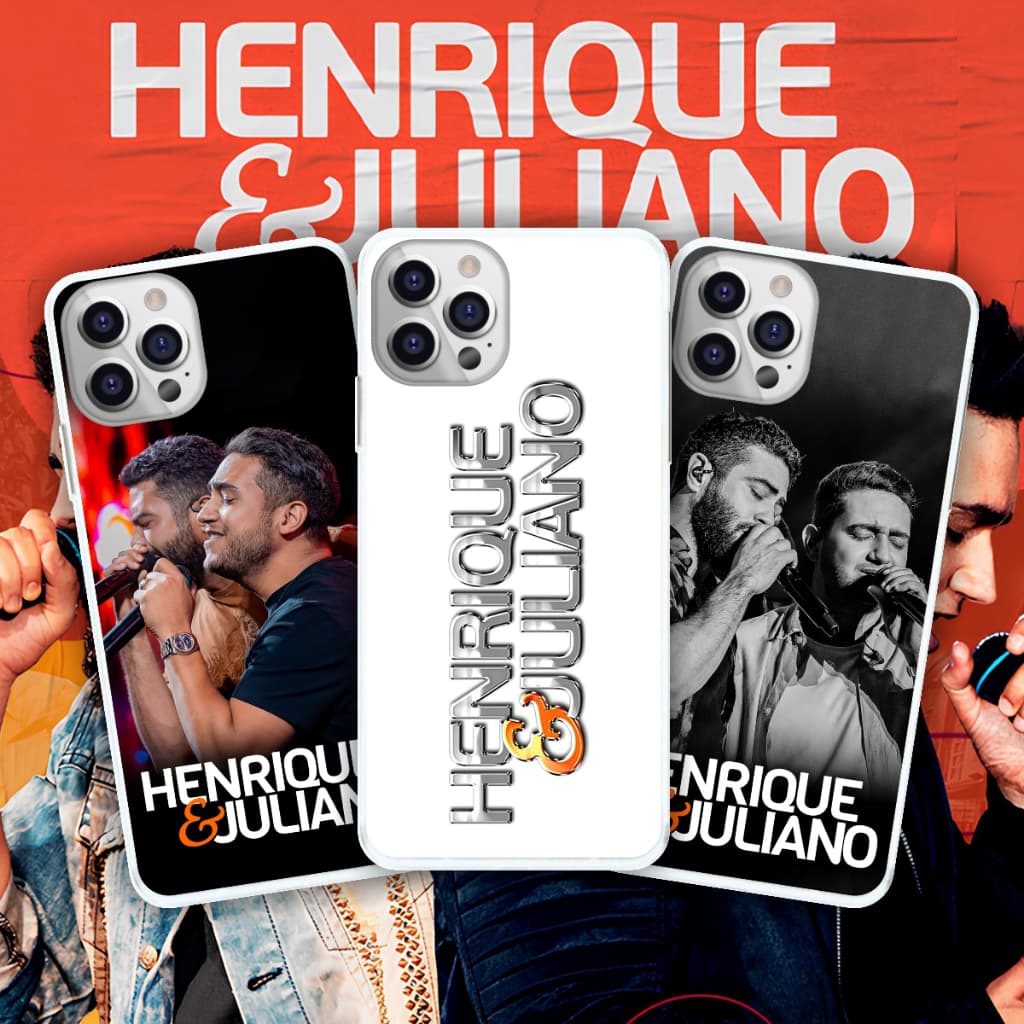Capinha Henrique e Juliano Cantores Banda Sertanejo Capa de Celular