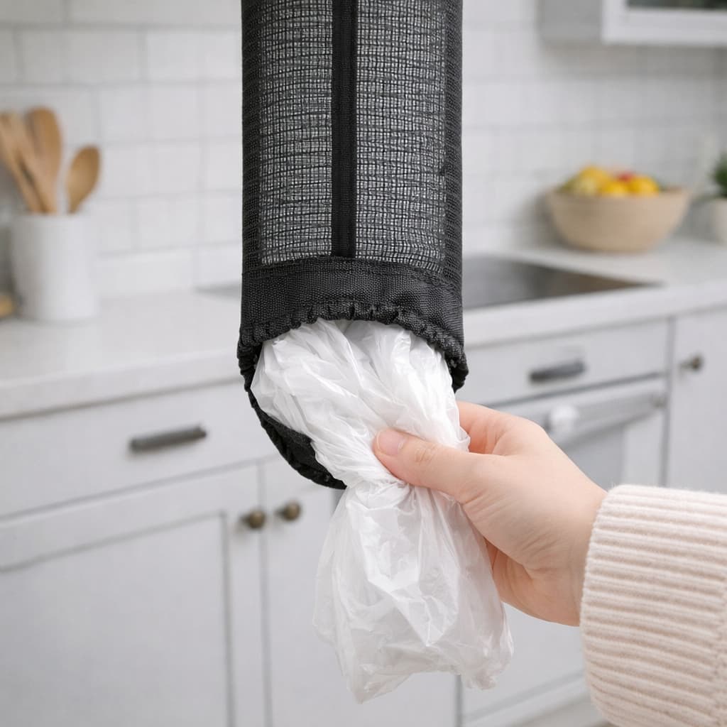 Puxa saco nylon organizador de sacolas moderno porta sacolas clean dispenser