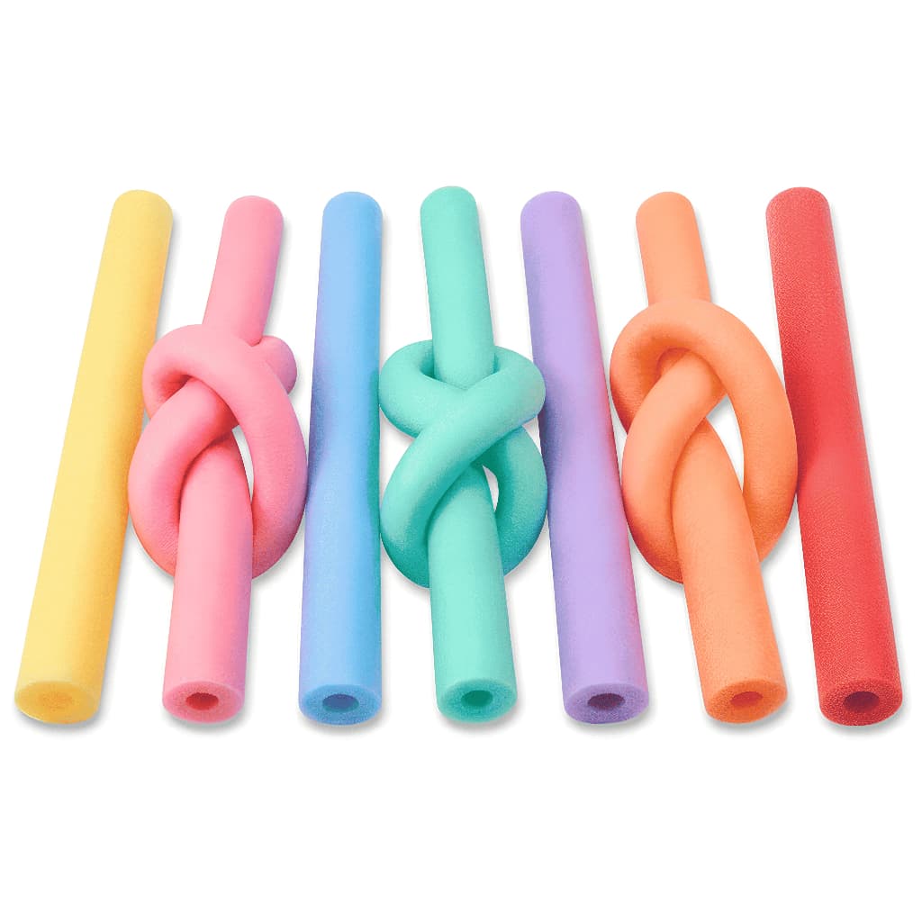 Kit 1/3/6 Boia Espaguete Piscina Flutuador Macarrão Com Furo Até 200kg Para Piscina Água Cores