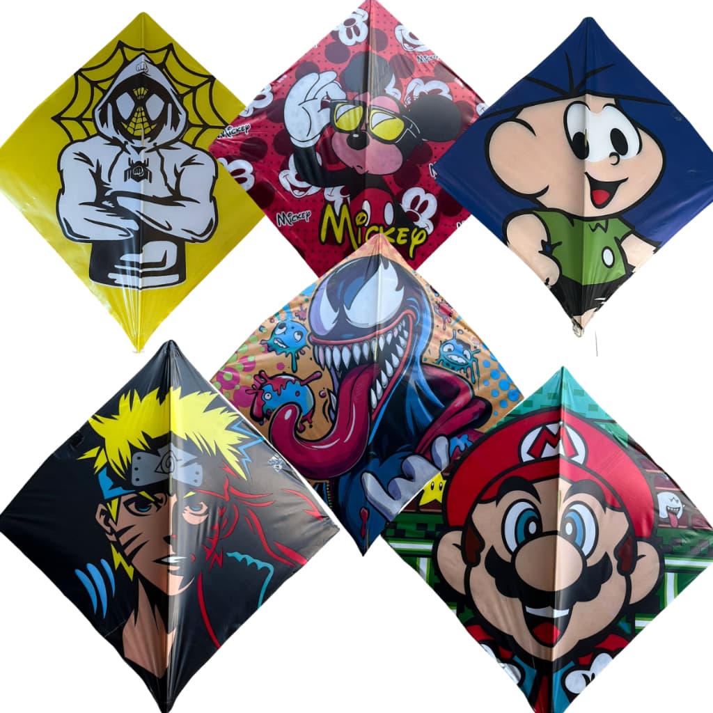 Pipa Papagaio flechinha 10, 20 Unidades Sortidas 38x38cm Mega Promoção