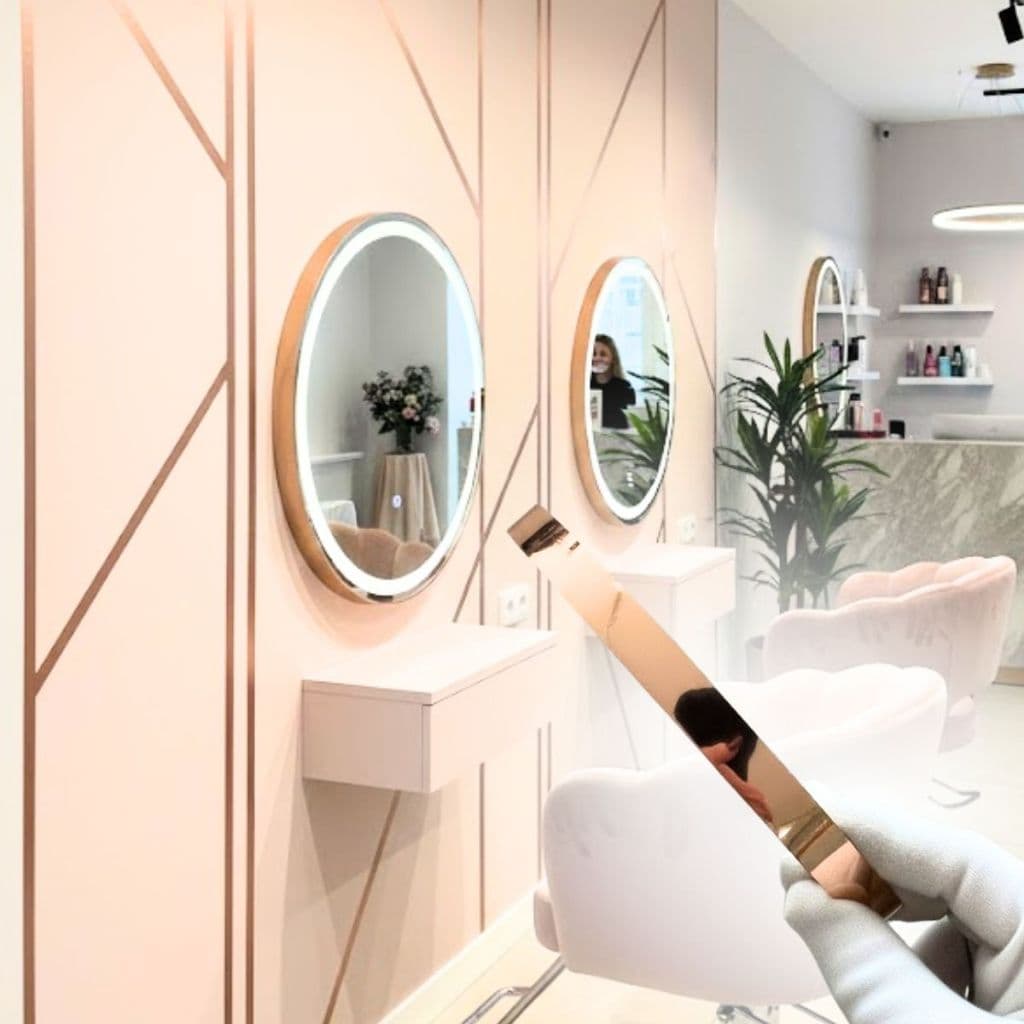 Fita Rose Gold Vinílica Lisa Metalizada Autocolante 50M 1CM Ideal Piso Parede Prova D'água