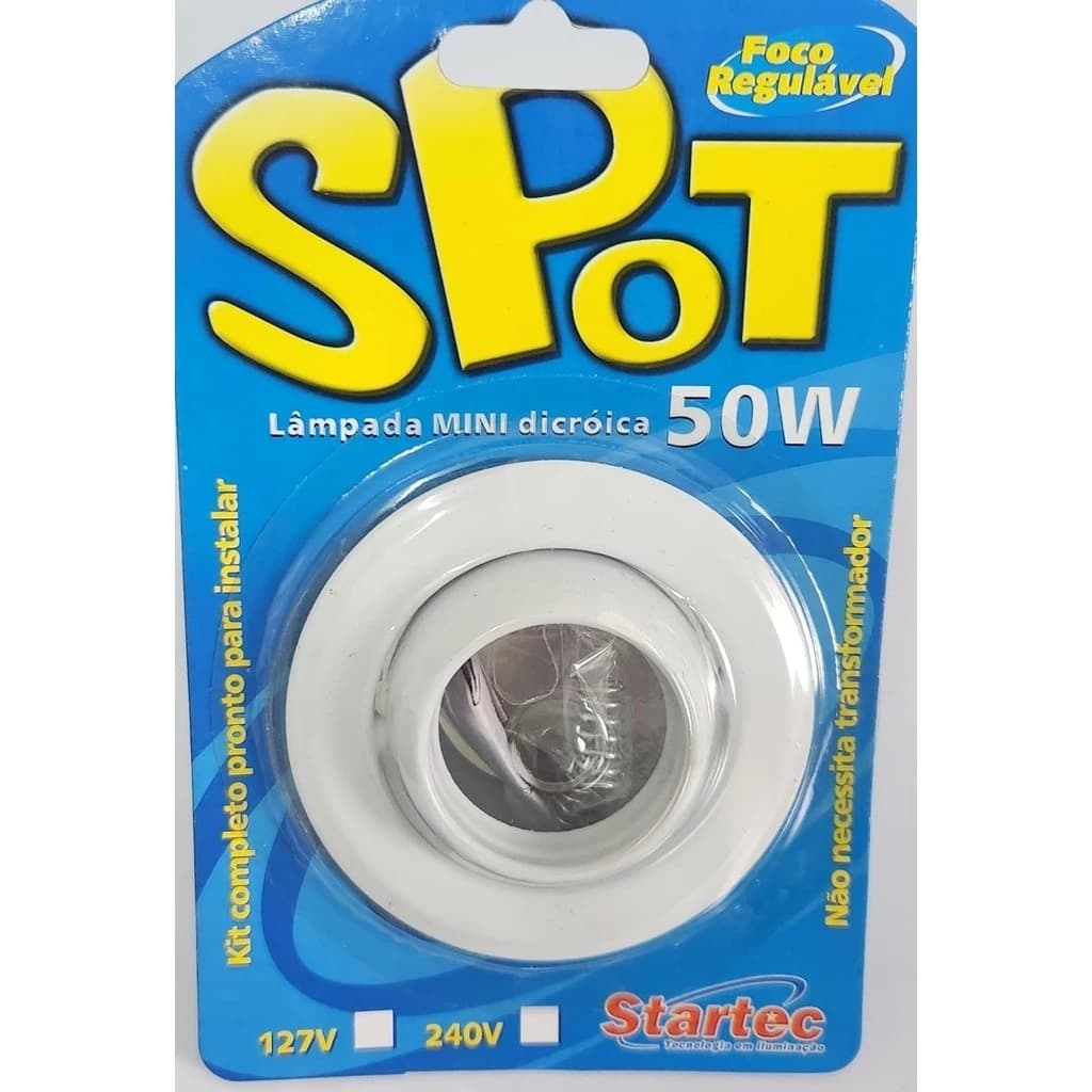 Kit 12 Spot Mini Dicroica Olho de Boi Branco Lindo Embutir Redondo Para Lampada Mr11 Sem Lampada Sem Soquete Startec