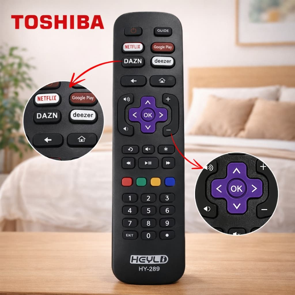 Controle remoto UNIVERSAL para TV SMART / NETFLIX, GOOGLE PLAY, DAZN, DEEZER / HY-289