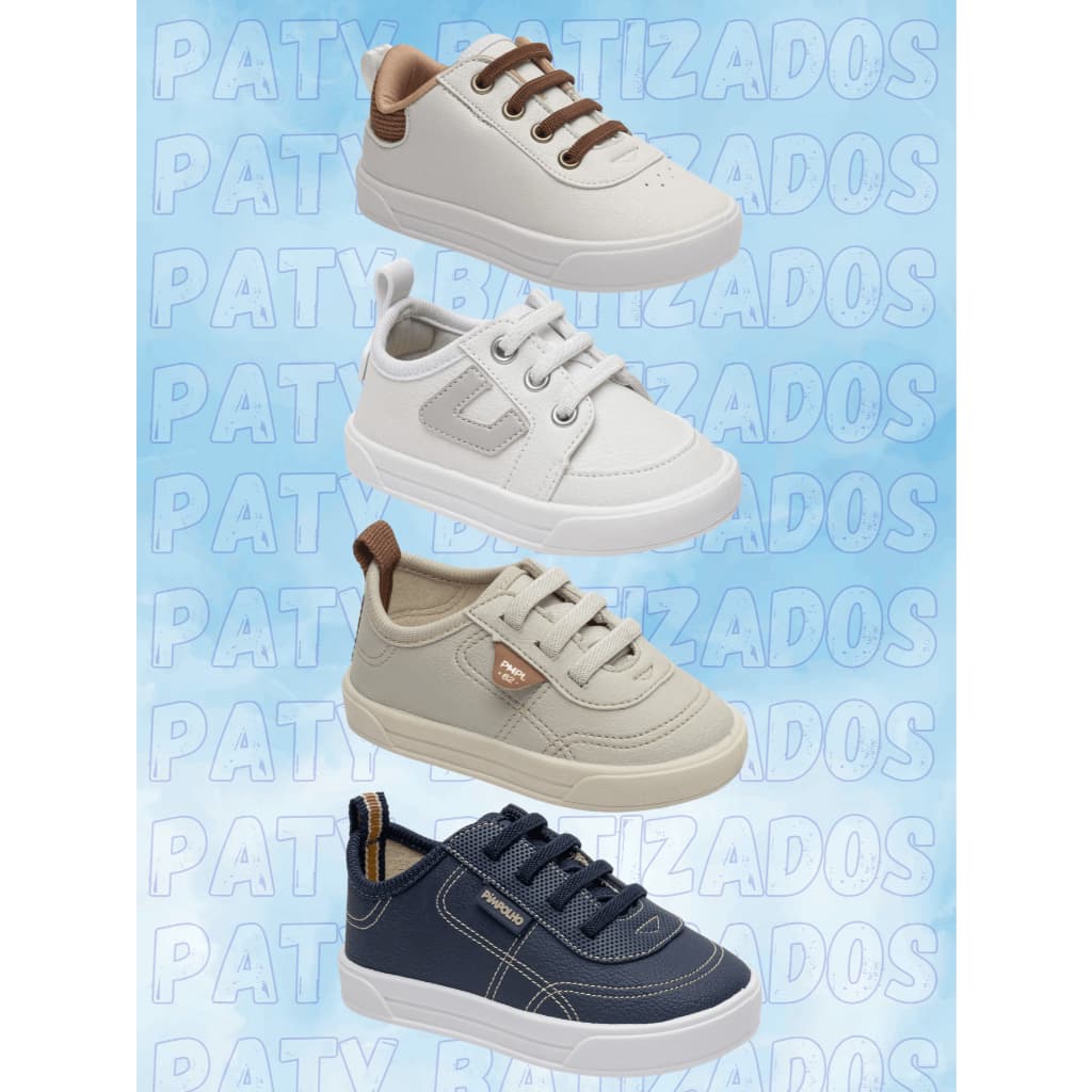 Sapato Tênis Infantil Bebê Pimpolho Cadarço Elástico - 16 ao 27