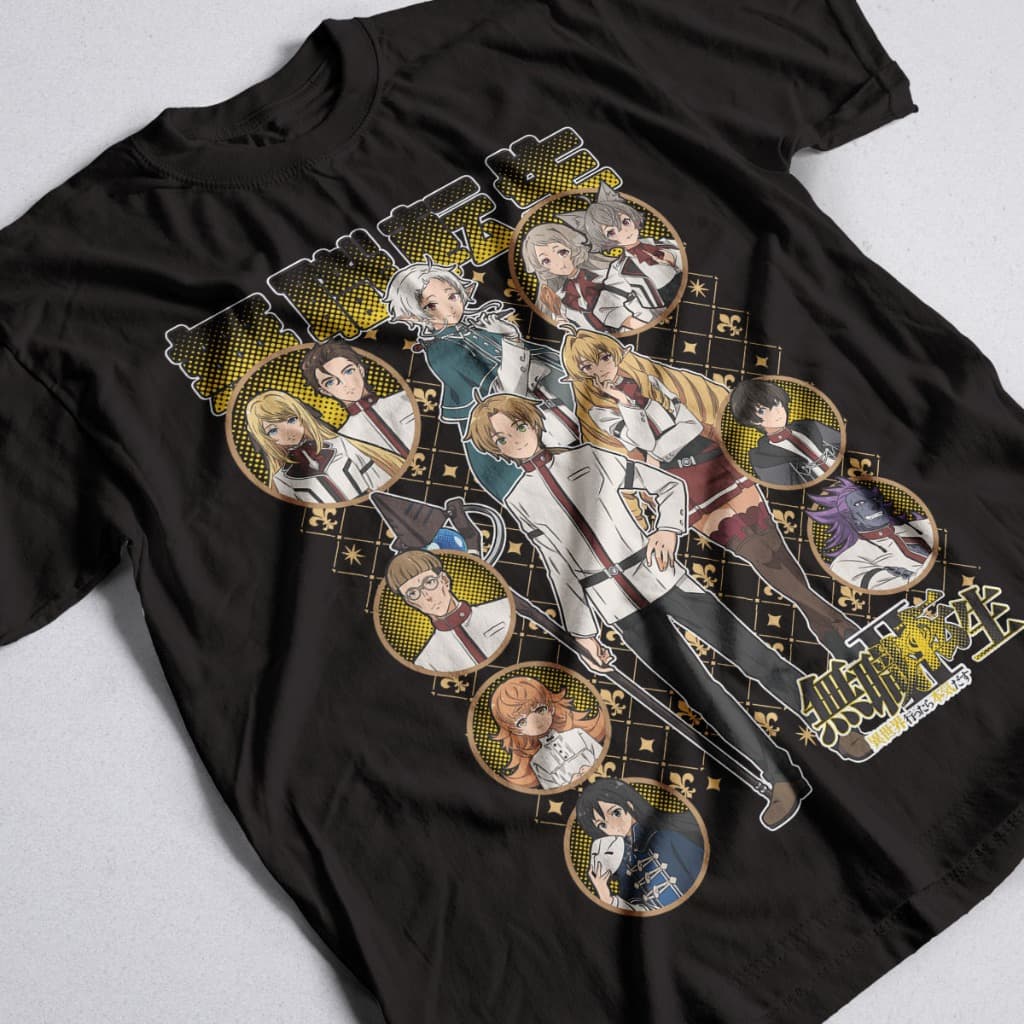 Camisa Eris Sylphiette Rudeus Roxy Mushoku Tensei Camiseta Unissex 100% em Algodão Premium