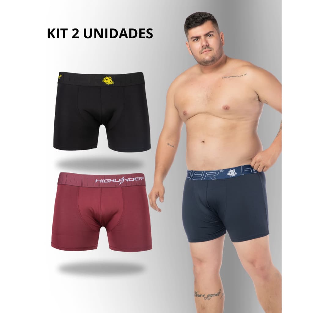 Kit Cueca Boxer Masculina Plus Size 2/4/7 Unidades | Máximo Conforto no Dia a Dia