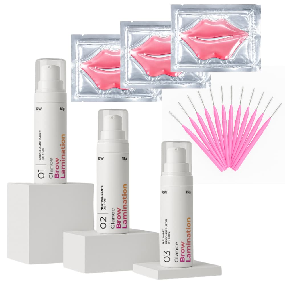 Kit Brow Lamination Rareway Glance Hena Sobrancelha 3 Passos