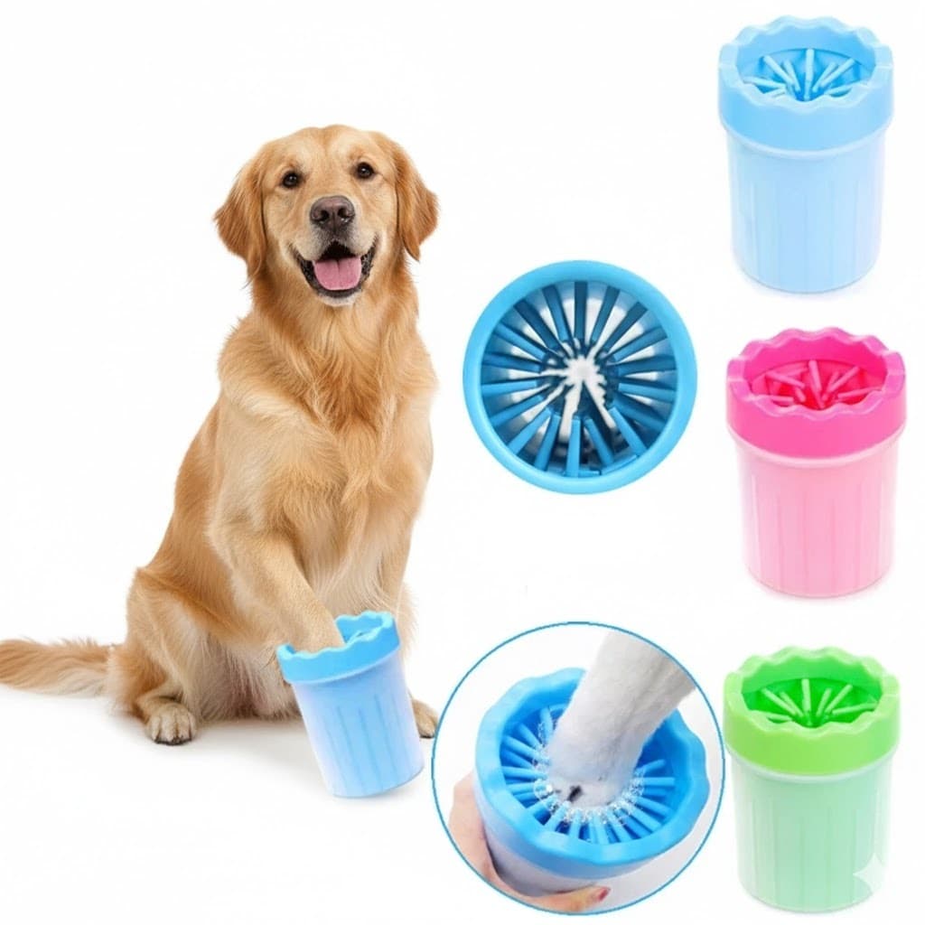 Limpa Patas Cachorro De Animais Em Silicone Pets Copo Limpador de Pata Lava Pata Pet Cachorros - Sortiedo