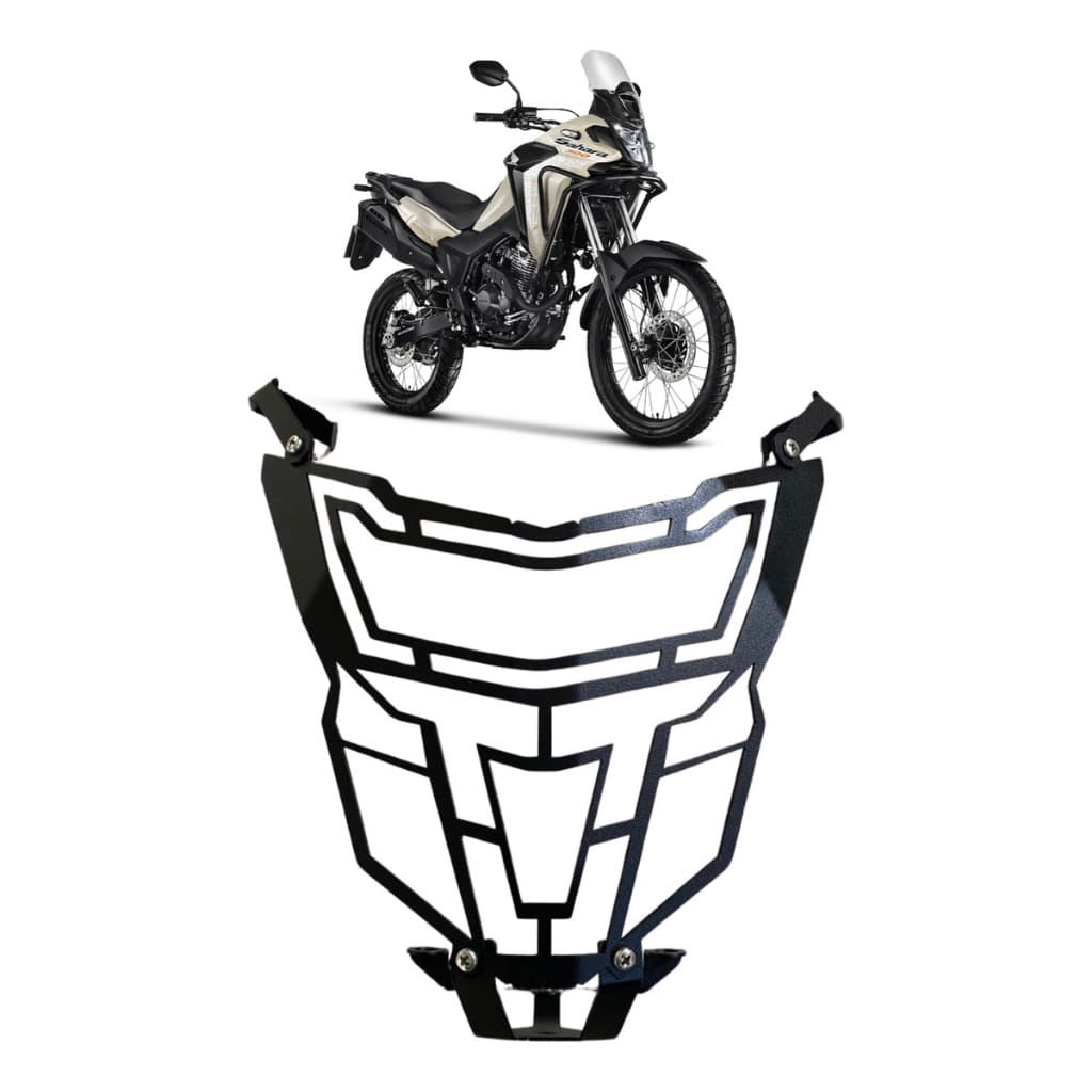 Protetor De Farol Proteção Ferro Aço Honda Sahara300 2024+