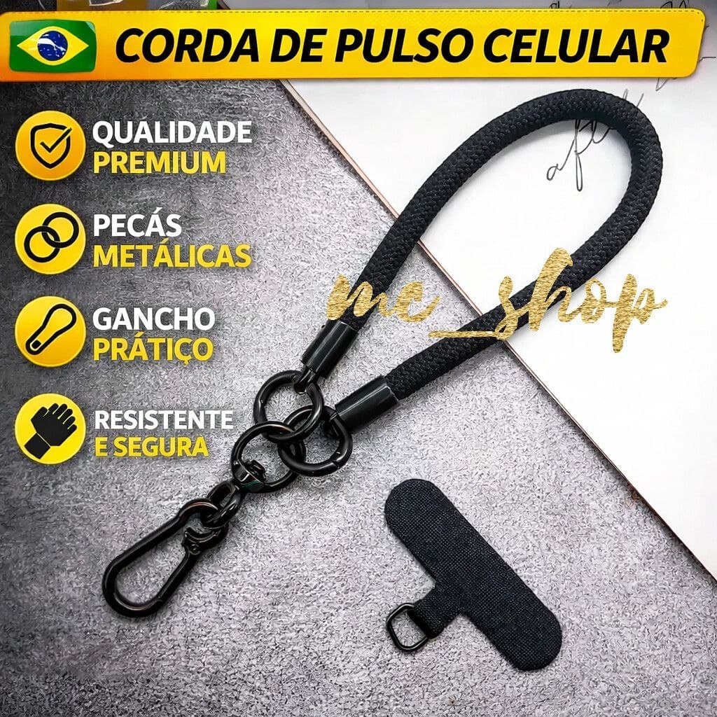 Cordão de Pulseira para Celular Alça de Pulso com Gancho Metálico