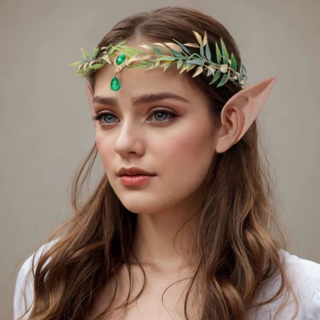 BAMBULUÁ Kit 2 Orelhas Duende Elfo Fadas Pontudas Cosplay Acessórios Fantasia Anime Látex Halloween