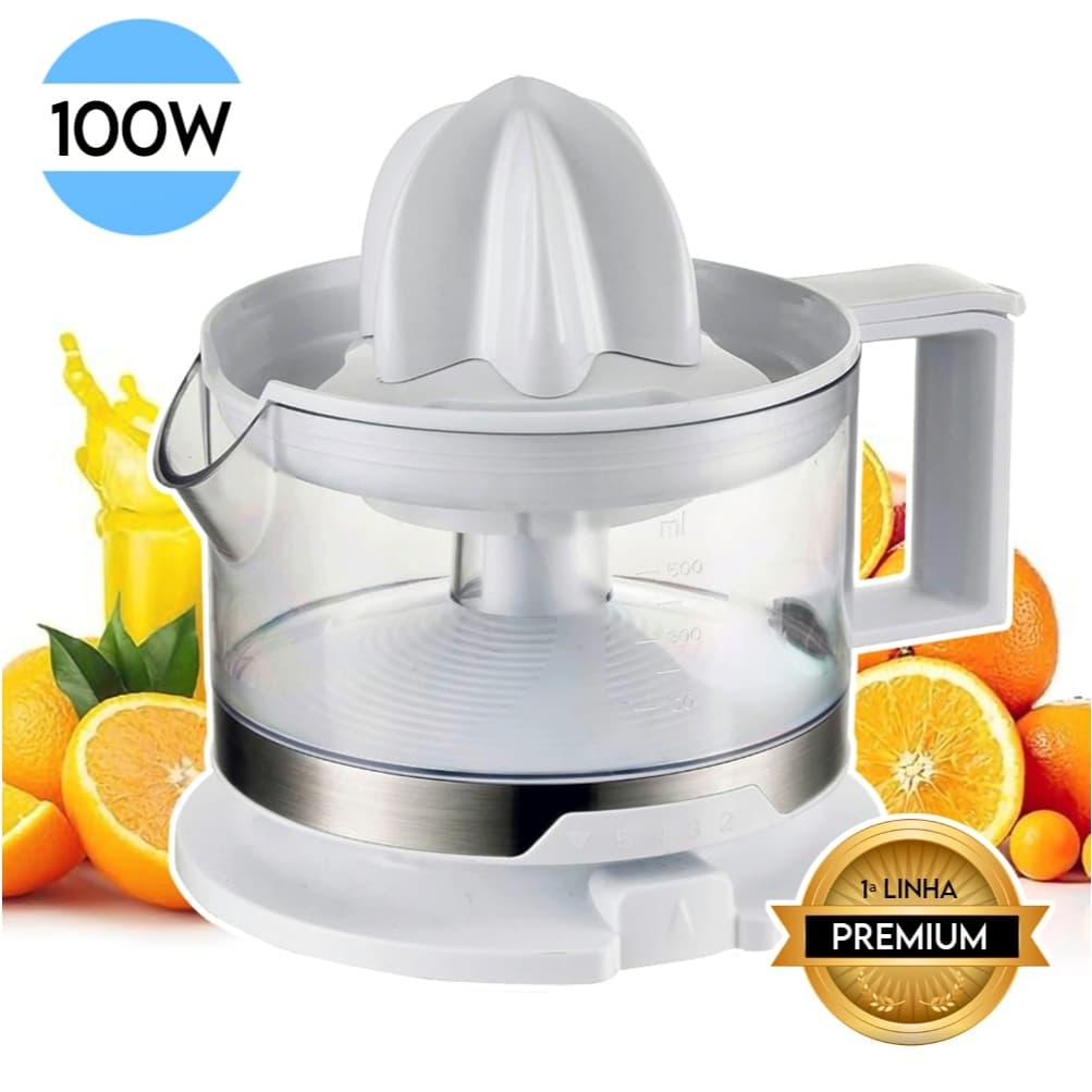 Espremedor Elétrico de Laranja Viccoli 850ml 100W 110V / 220V Extrator de Suco