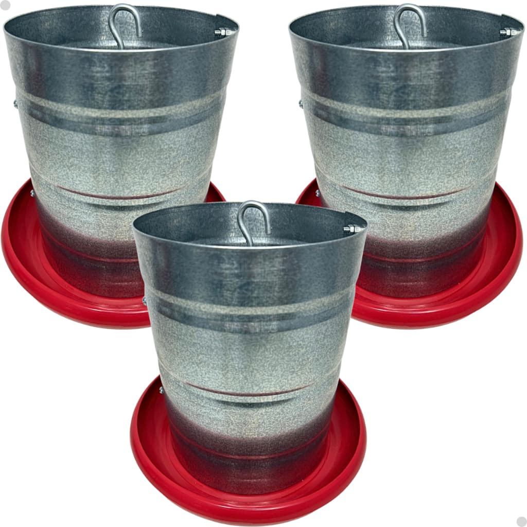 Kit 3 Comedouro Aves Tubular Automático Galinhas Granja Codornas 10kg