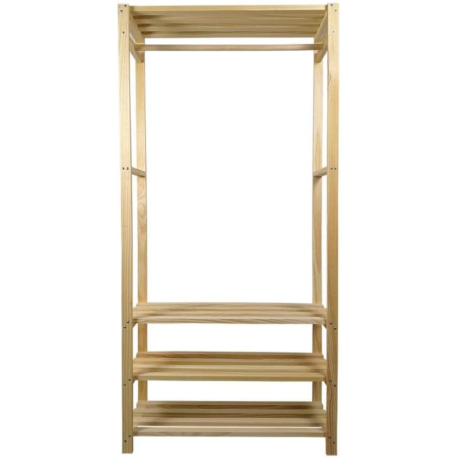 Arara de Madeira para Roupas | Cabideiro Organizador para Quarto e Closet