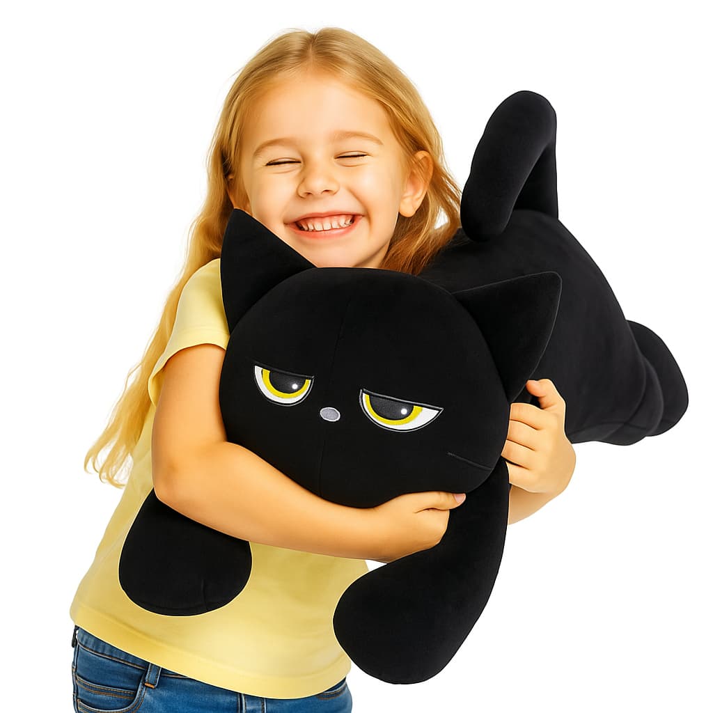 Travesseiro Xuxão Gato Pelúcia Gigante Ultra Conforto Lavável