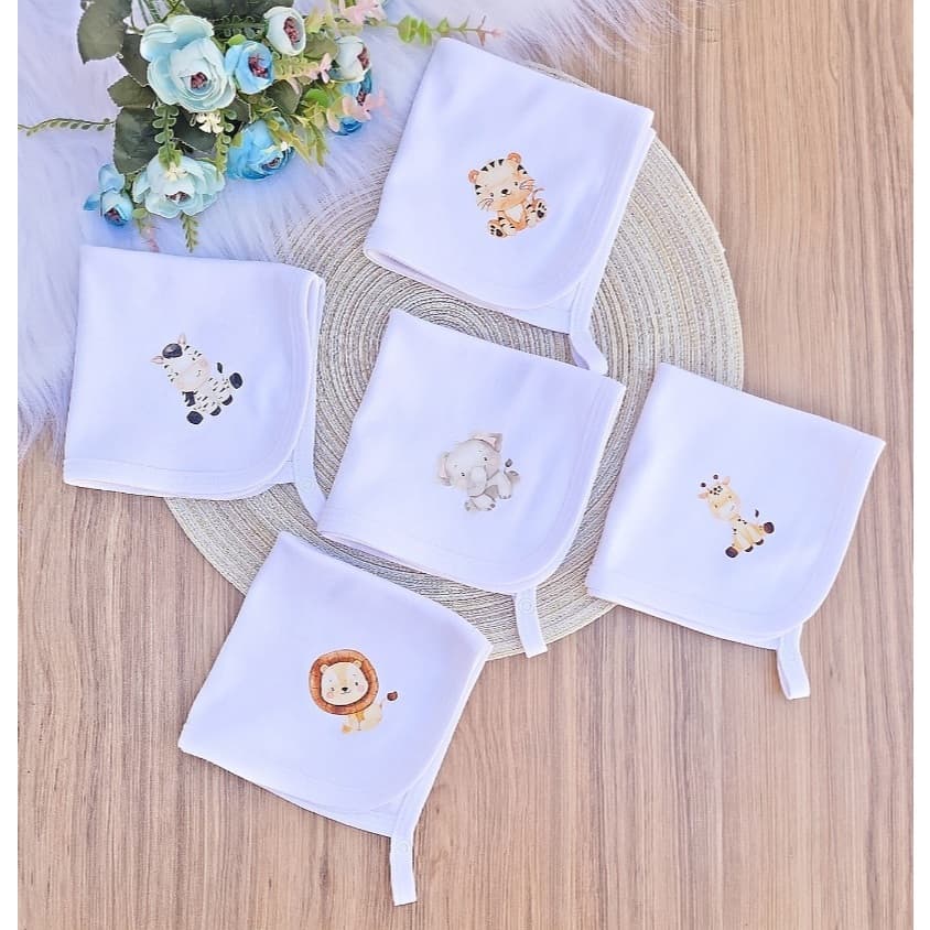 KIT DE 5 PANINHO DE BOCA EM MALHA PARA BEBÊ 100% ALGODÃO  ENXOVAL MATERNIDADE