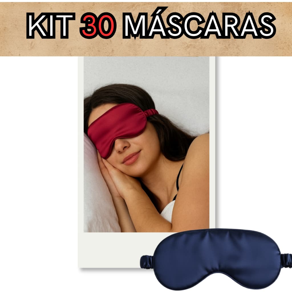 KIT 30 Mascara Tapa Olho. Mascara de dormir .Mascara de Descanso. Tapa olho de cetim cores lindas