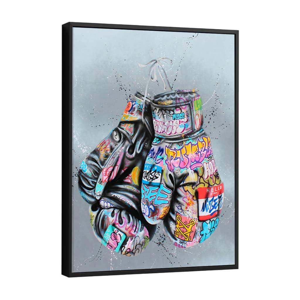 Quadro Luvas de Boxe Grafite