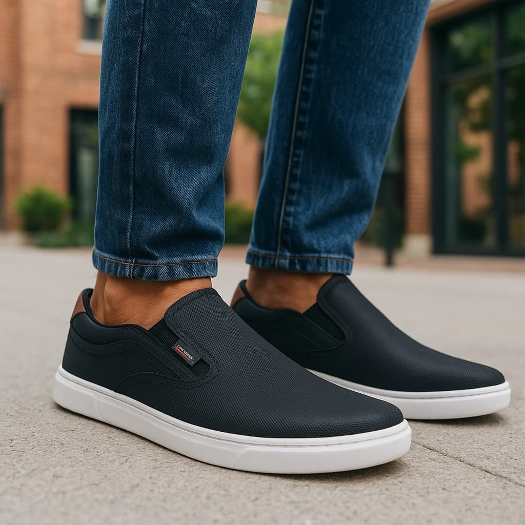 Sapatênis Masculino Slip on Confortável Clean e Versártil