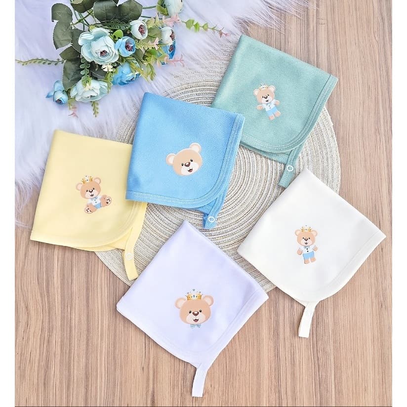 KIT DE 5 PANINHO DE BOCA BABETE EM MALHA PARA BEBÊ 100% ALGODÃO  ENXOVAL MATERNIDADE