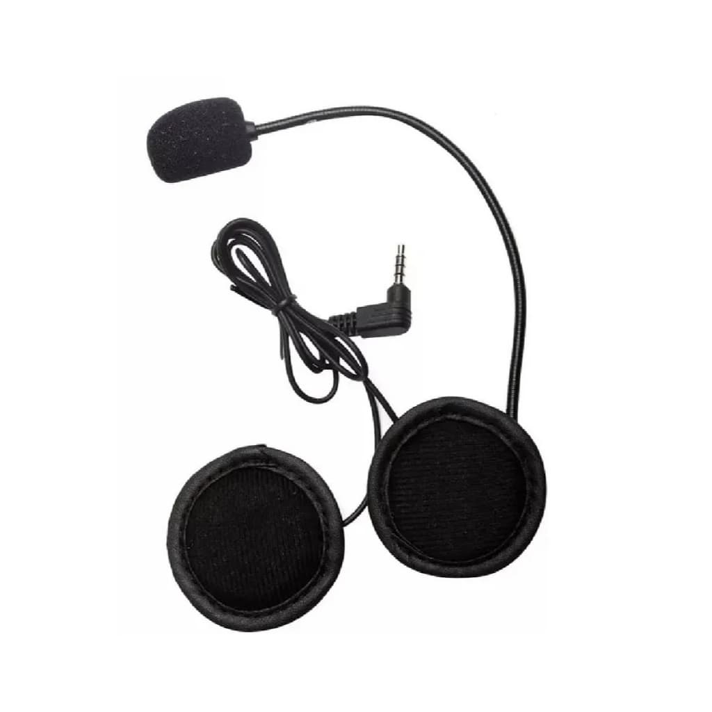 Fone E Microfone Para Capacete Moto Comunicador EJEAS V6 Q7 V4 E6  Motoboy Ligação Musica e GPS  P2 Interno Reposição