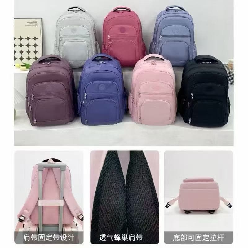 Mochila Escolar Impermeável com Alça para Mala | Grande Capacidade e Confortável