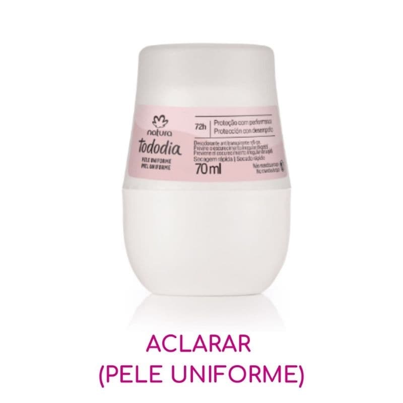 Desodorante antitranspirante aclarar.Mudado recentemente pela própria natura por Pele Uniforme