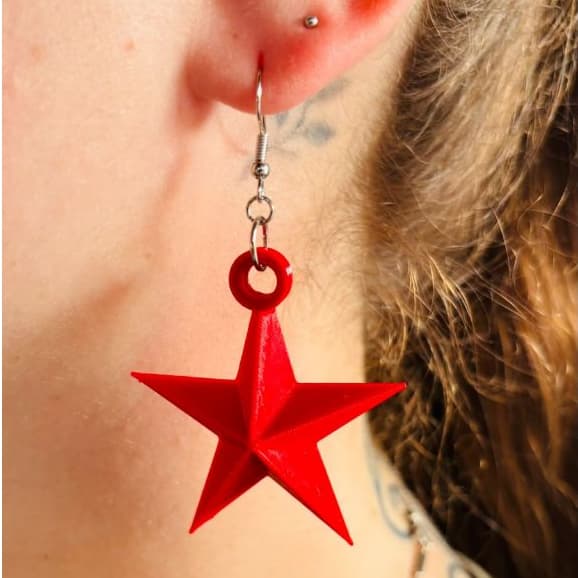 Brinco Estrela 3D Puffy – A Queridinha do Momento - CARNAVAL, festas impressão 3D PLA várias cores