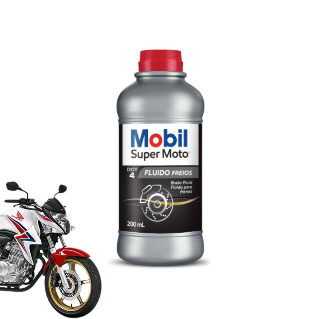 Fluido De Freio Mobil Super Moto Brake Fluid Dot 4 200 Ml