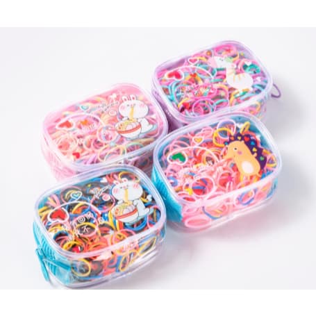 Kit de Liguinhas Coloridas com Bolsinha – Acessórios para Cabelo Infantil