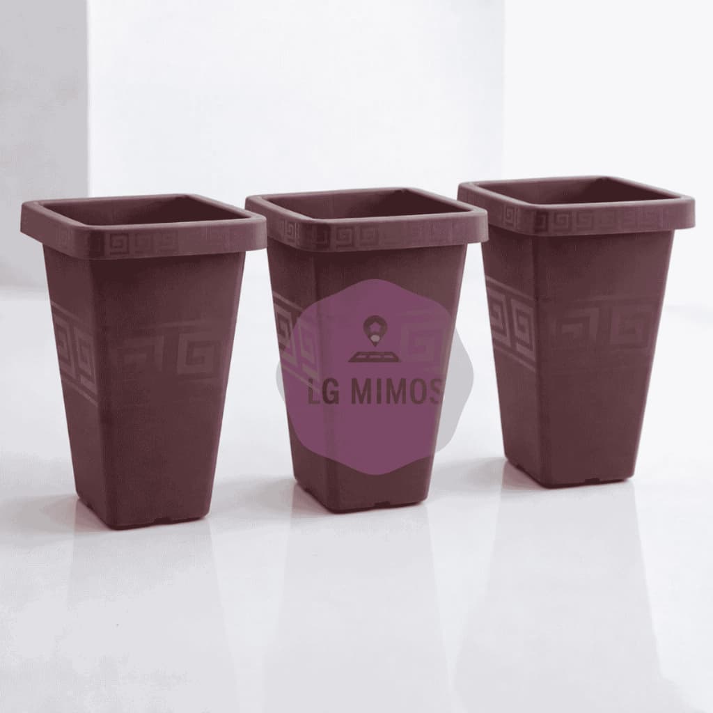 Kit 3 Vasos Plástico Coluna 4,5 Litros Alto Estilo Grego Reforçado Decoração Jardim