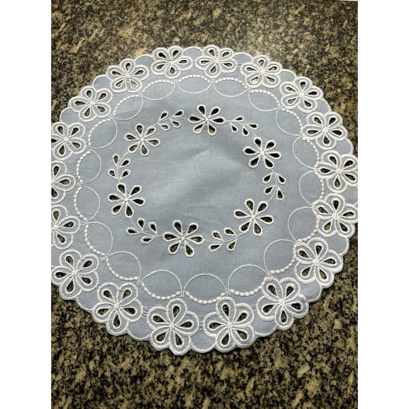 Kit Jogo Americano Bordado Brocado 100% Algodão Mesa Posta Luxo
