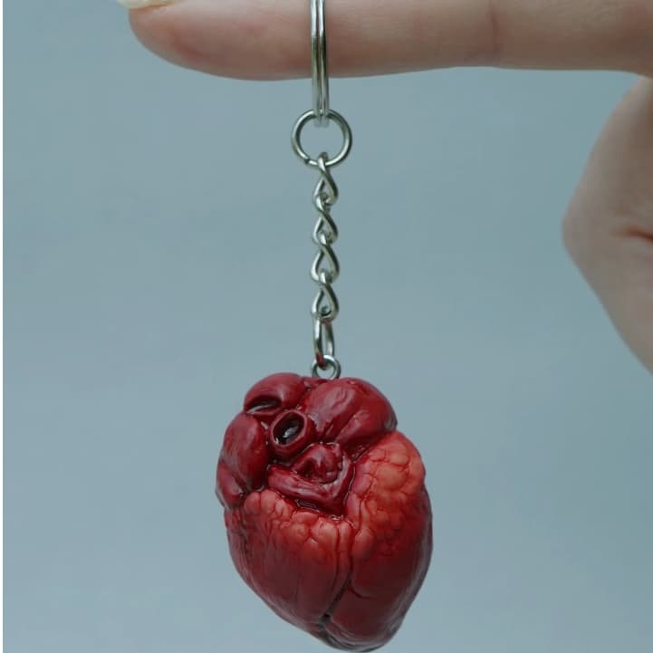 Chaveiro Coração Anatômico 3D Realista | Criativo | Presente Geek e Diferenciado