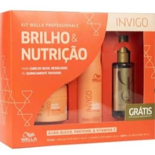 kit Wella Brilho e Nutrição profissional original ,shampoo 250 ml+Máscara 150 ml+Óleo 100 ml