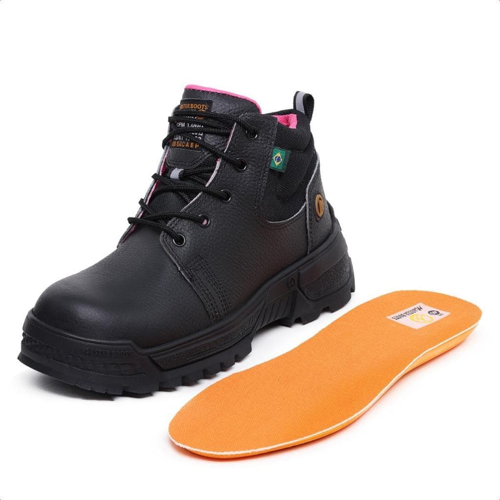 Bota Com Bico De Coposite E Palmilha Em Gel
