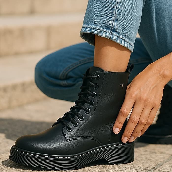 Bota Coturno Feminino Casual Moderna Solado Tratorado